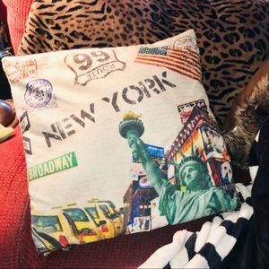 City Life Collage Art Canvas Pillow Cover